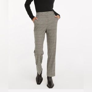 High-rise grey check trouser - size 12
